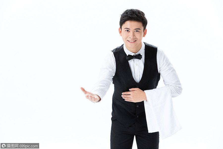 服务员阳光服务形象热情服侍