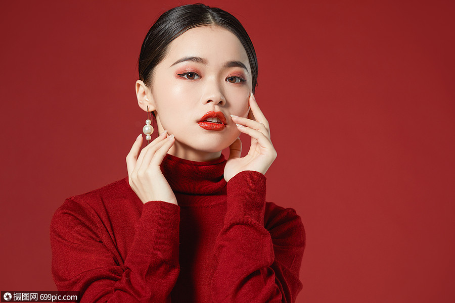 女性美妆美容妆面图片