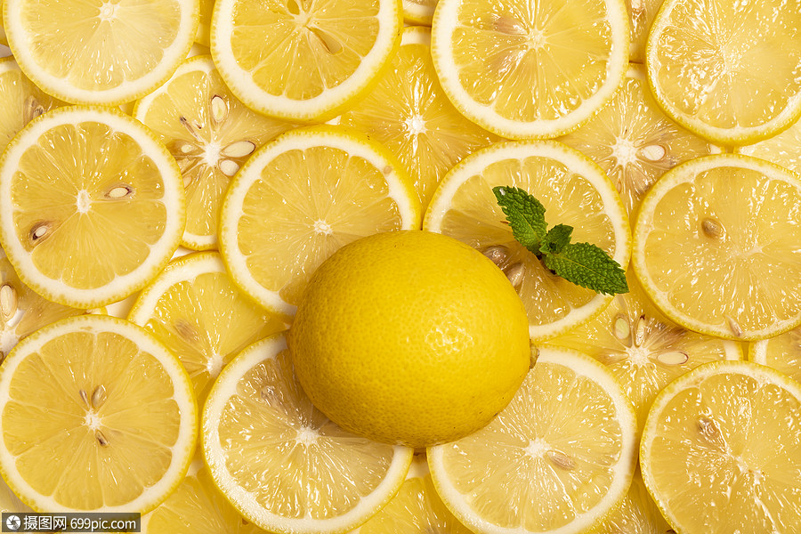 新鲜柠檬切片