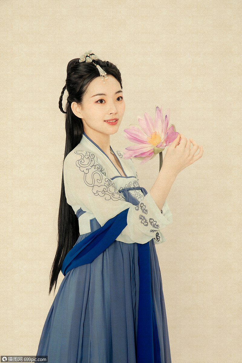 古风汉服工笔画中国风美女