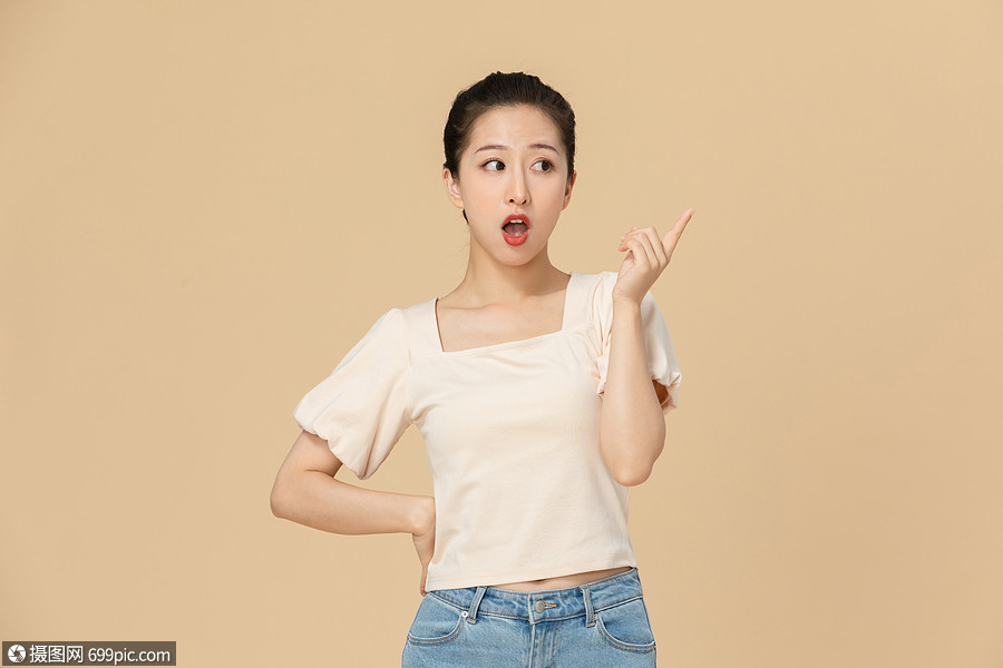 青春活力色彩美女惊喜人物亚洲人