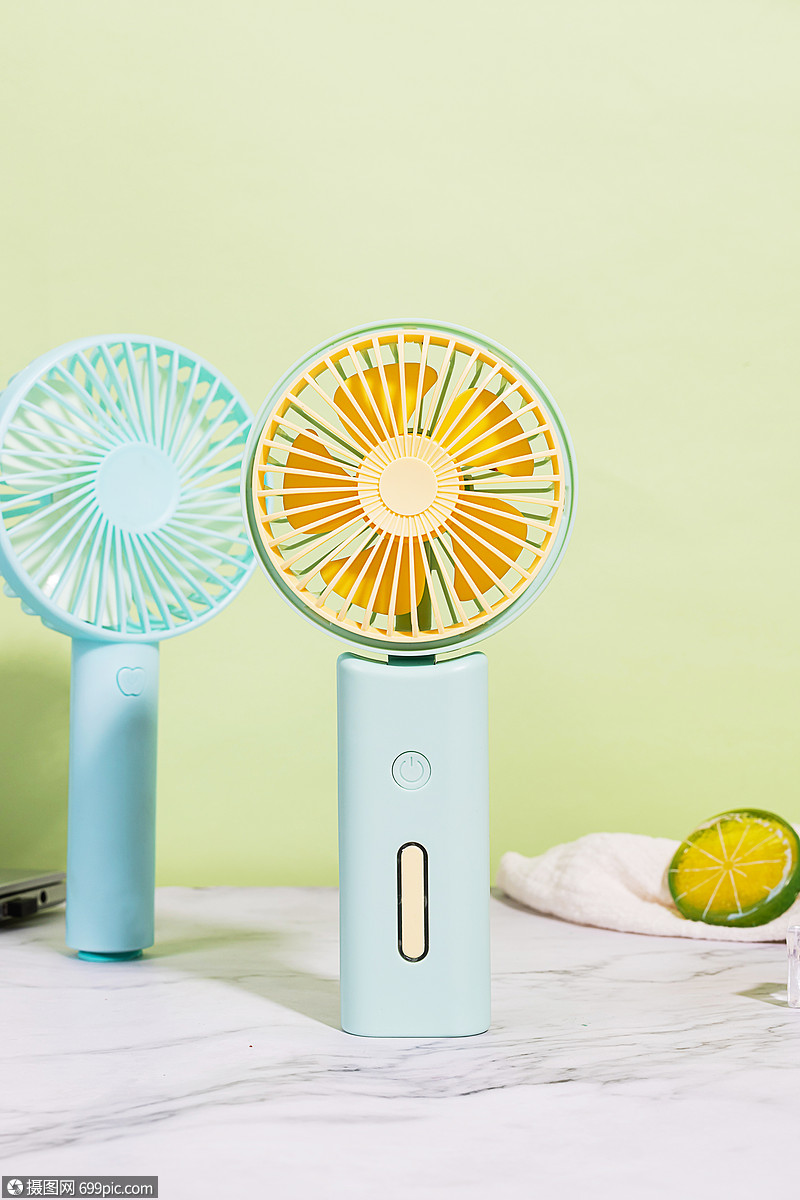 夏日清凉手持小风扇夏季静物处暑