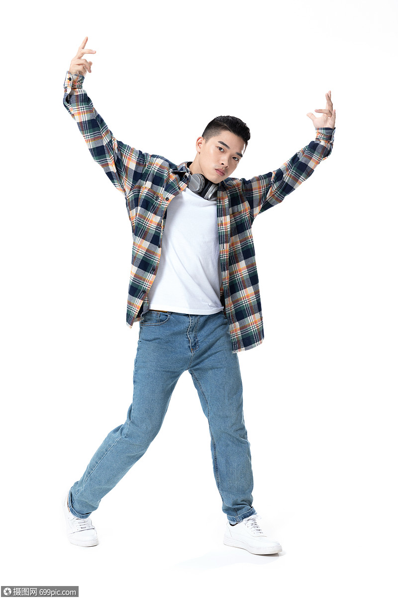 年轻街舞男生形象展示