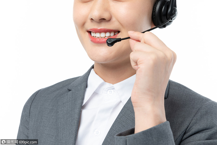 客服女性微笑特写美女售后