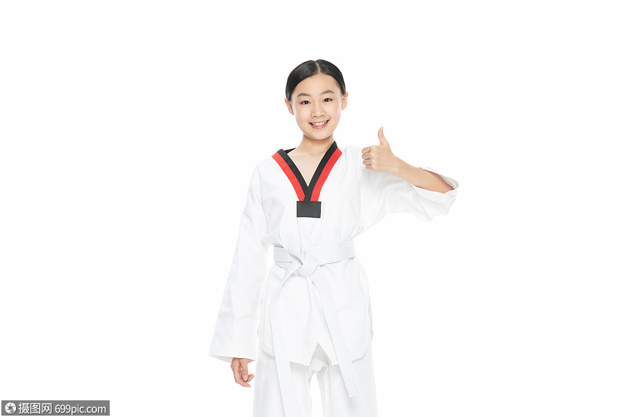 跆拳道女生点赞形象
