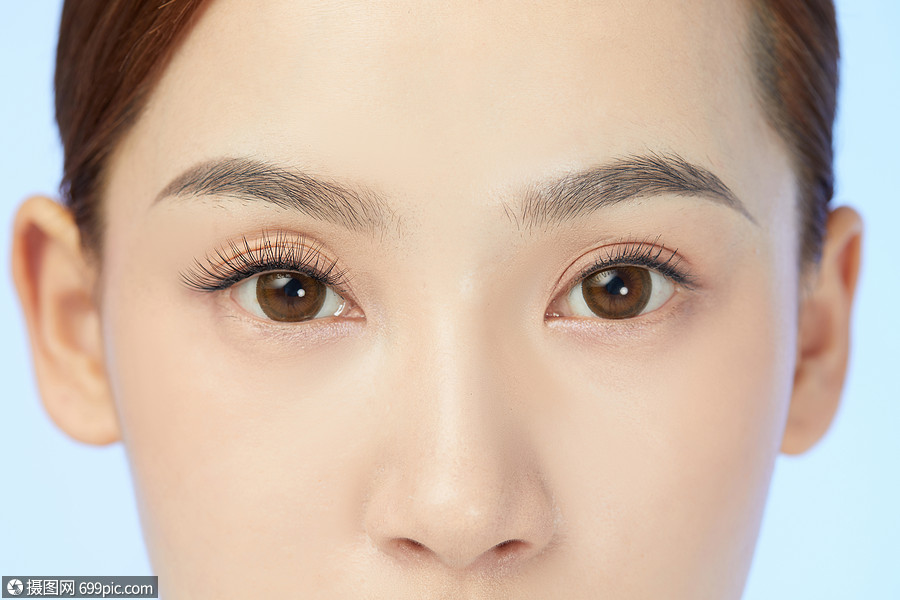 女性眼睛局部细节特写人物眉毛