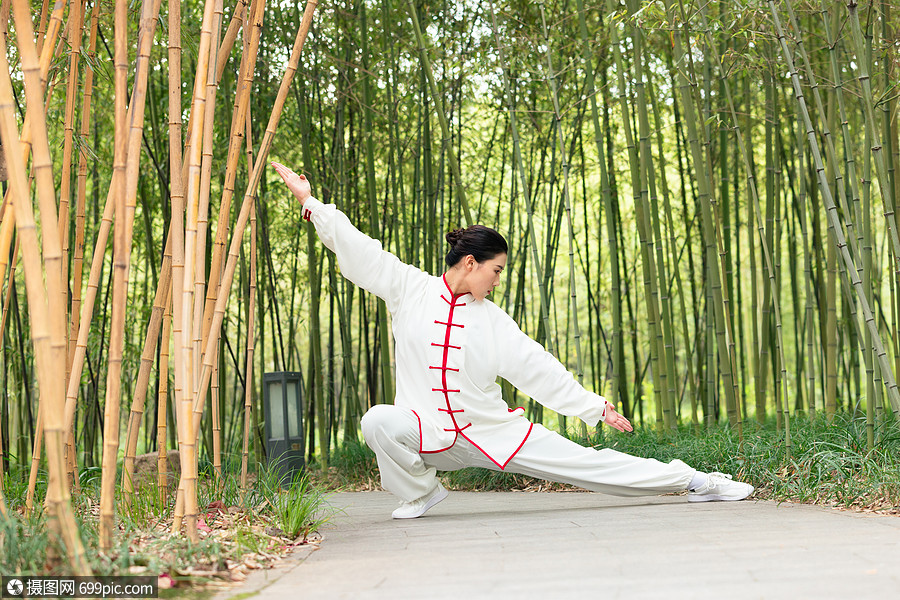 照片 人物情感 打太极的女性做武术动作.jpg