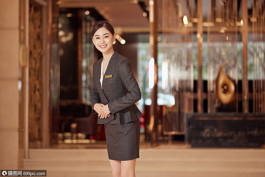 酒店服务员欢迎形象酒店经理前台接待