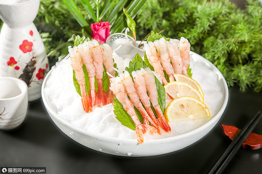 日本料理甜虾刺身