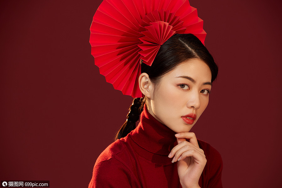 新年中国风国潮美女美妆造型